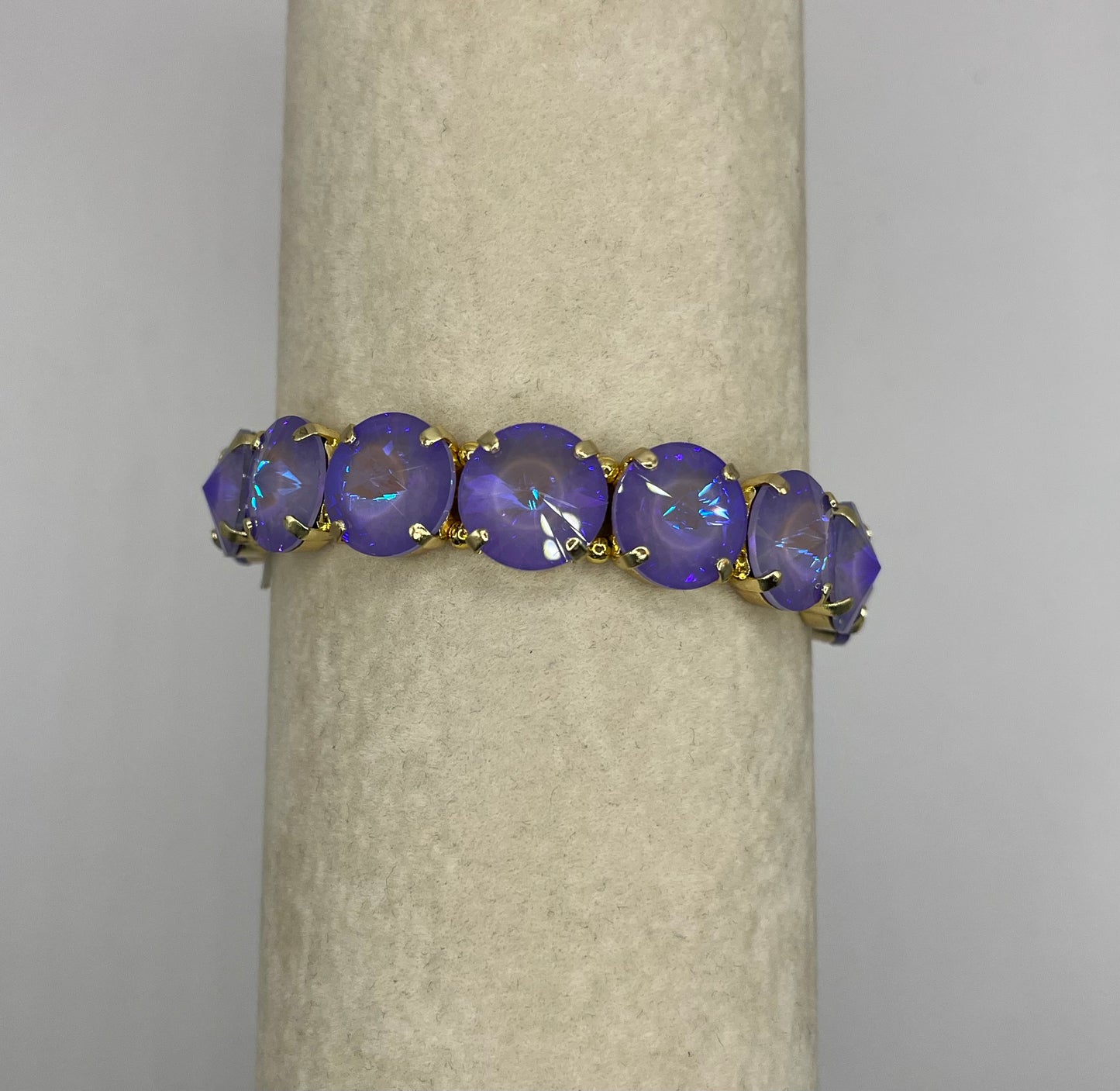 Large Crystal Stretchy Bracelet- 6 Colors