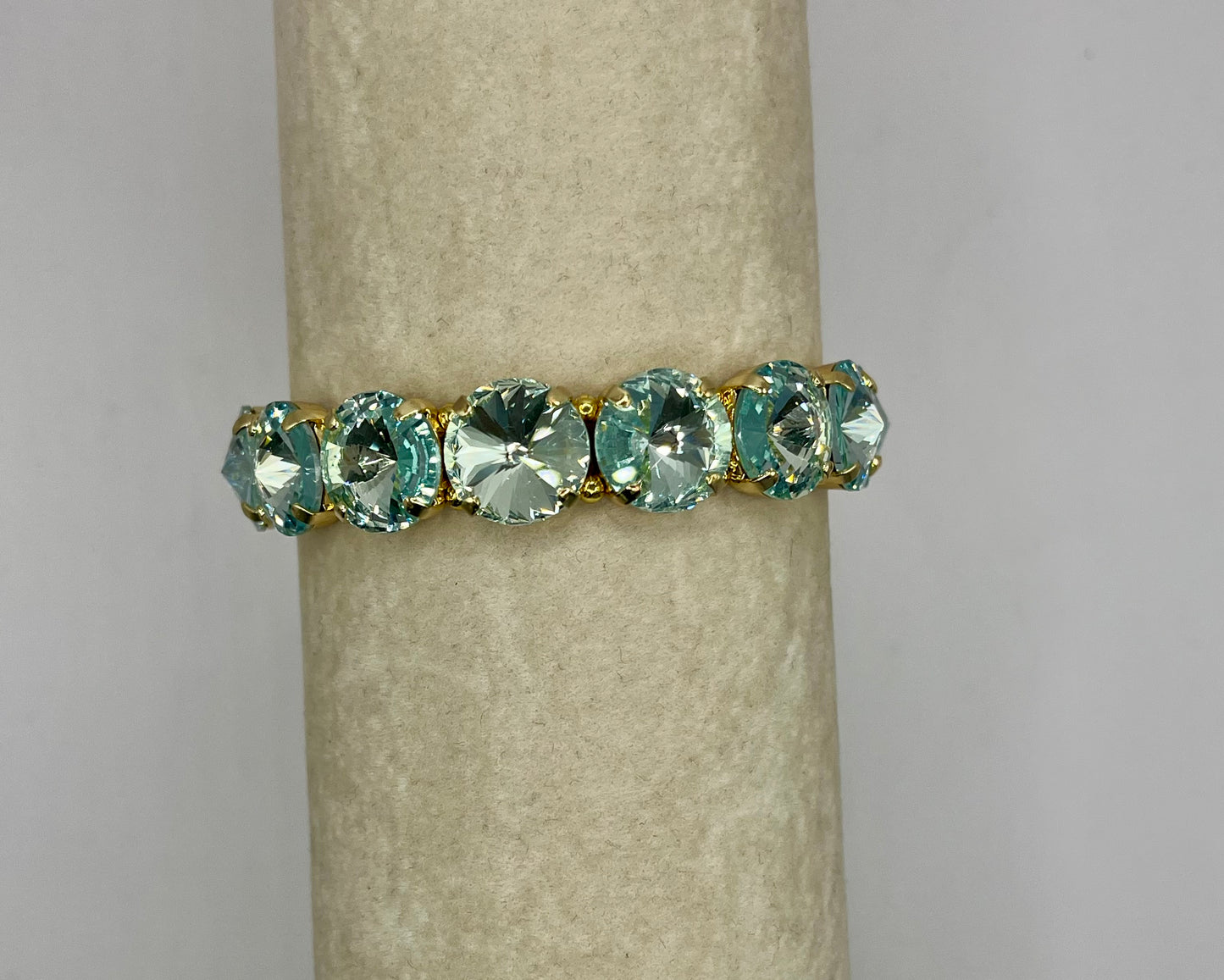 Large Crystal Stretchy Bracelet- 6 Colors