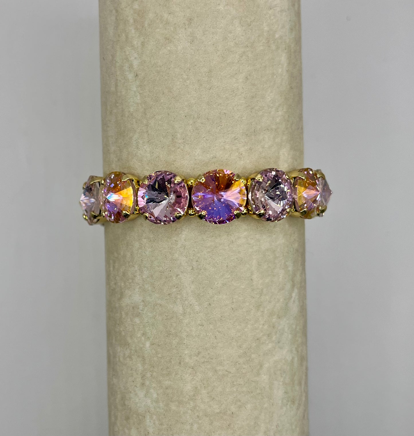 Large Crystal Stretchy Bracelet- 6 Colors