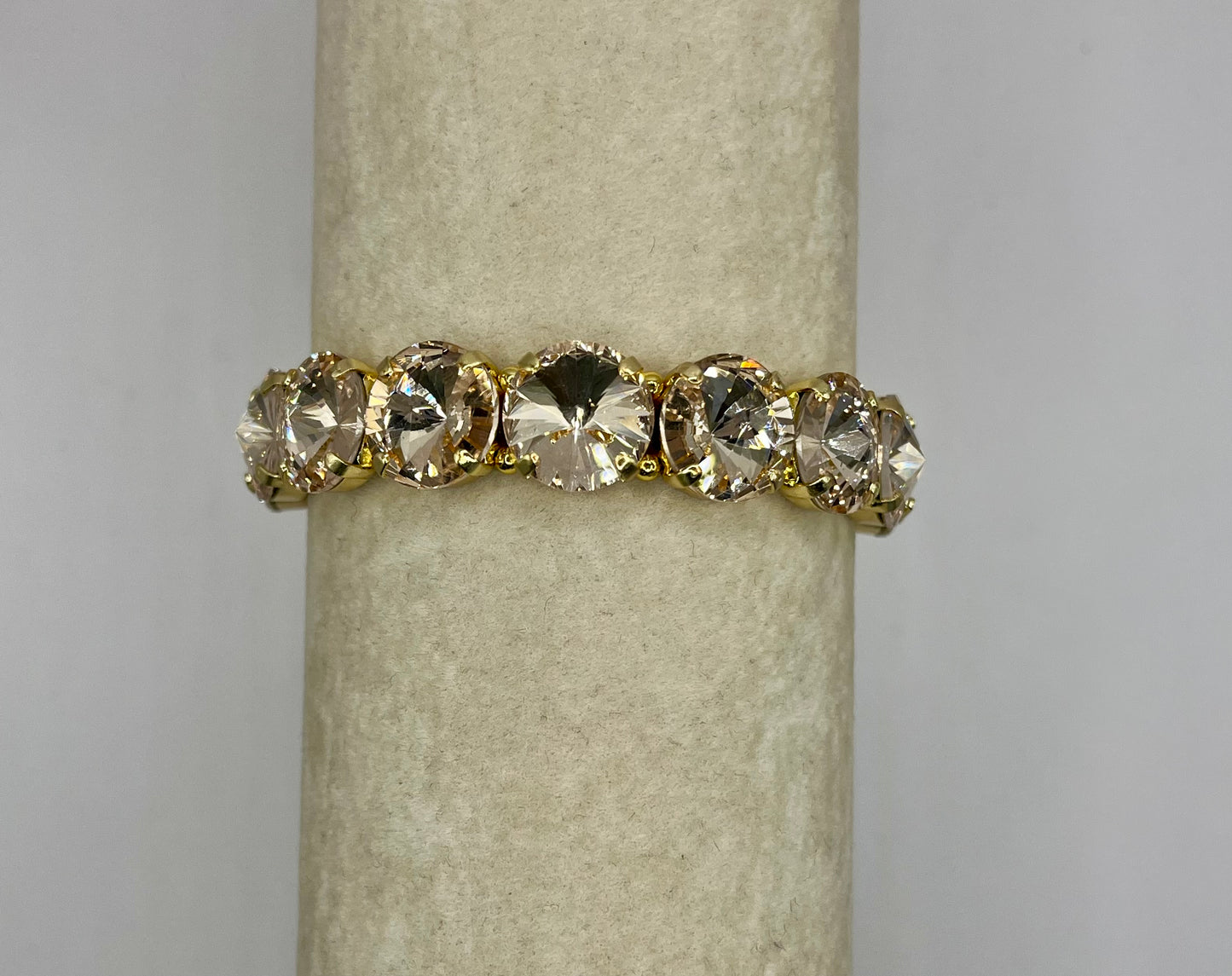 Large Crystal Stretchy Bracelet- 6 Colors