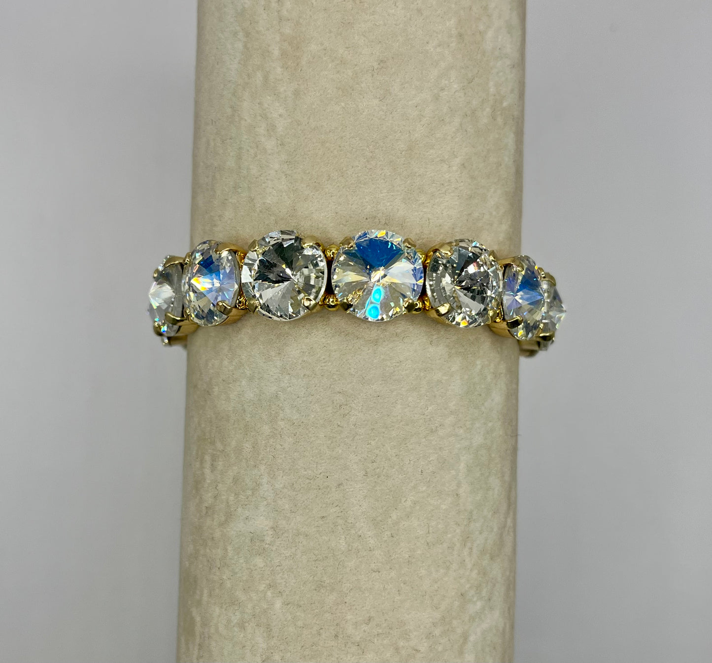 Large Crystal Stretchy Bracelet- 6 Colors