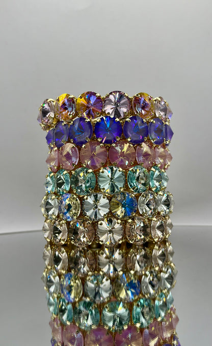 Large Crystal Stretchy Bracelet- 6 Colors
