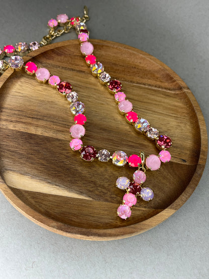 Crystal Cross Pendant- 6 Colors