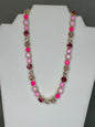 Multi Pink Crystal Adjustable Necklace