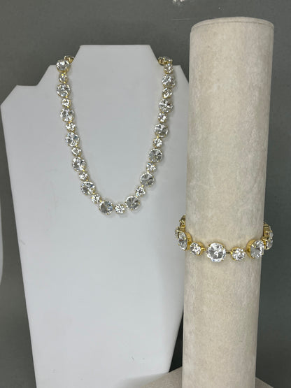 Magnetic Multi Size Crystal Necklace- 3 colors