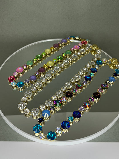 Magnetic Multi Size Crystal Necklace- 3 colors
