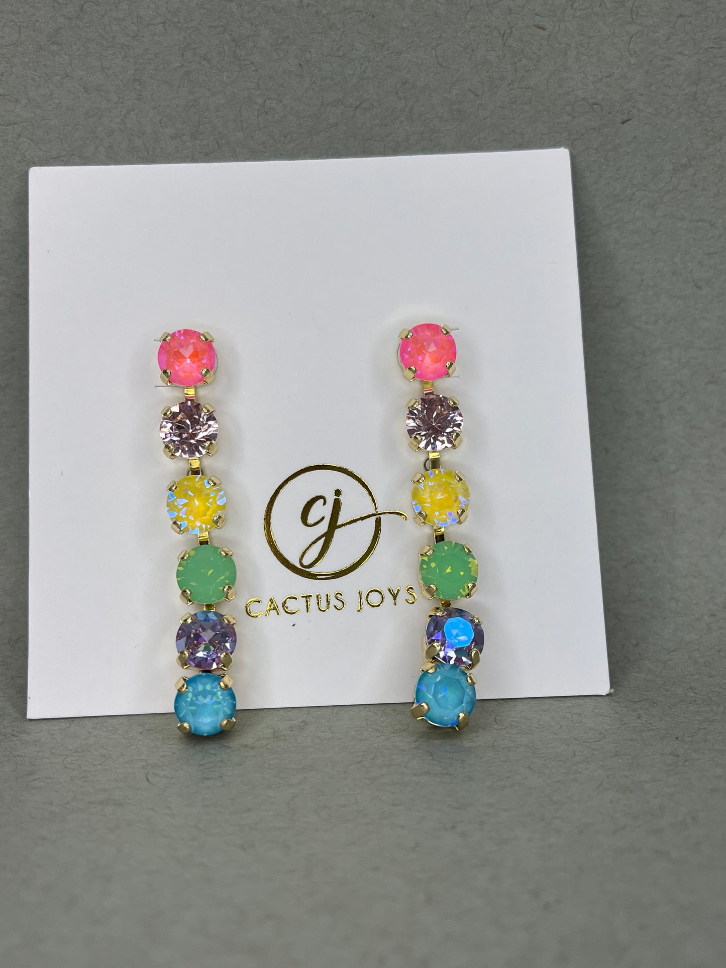 Crystal Dangle Earrings- 2 Colors