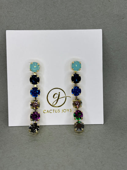 Crystal Dangle Earrings- 2 Colors