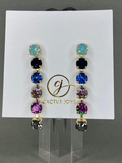 Crystal Dangle Earrings- 2 Colors