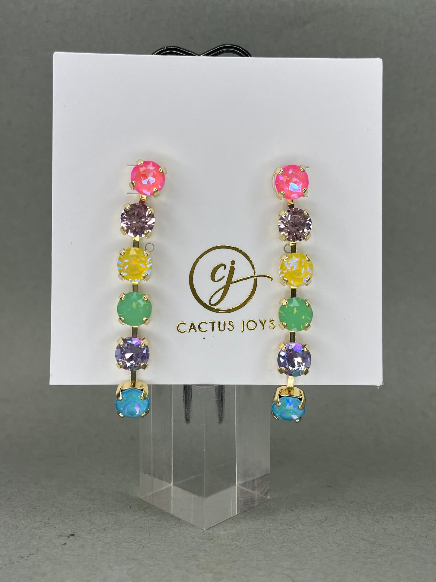 Crystal Dangle Earrings- 2 Colors
