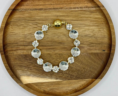 Magnetic Multi Size Crystal Bracelet- 3 colors