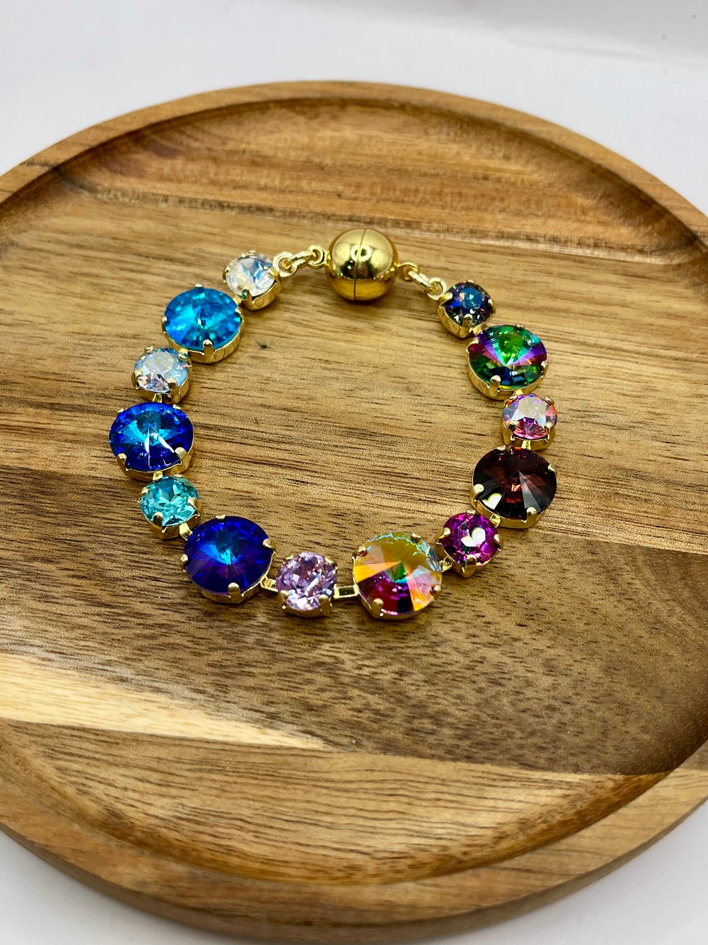 Magnetic Multi Size Crystal Bracelet- 3 colors