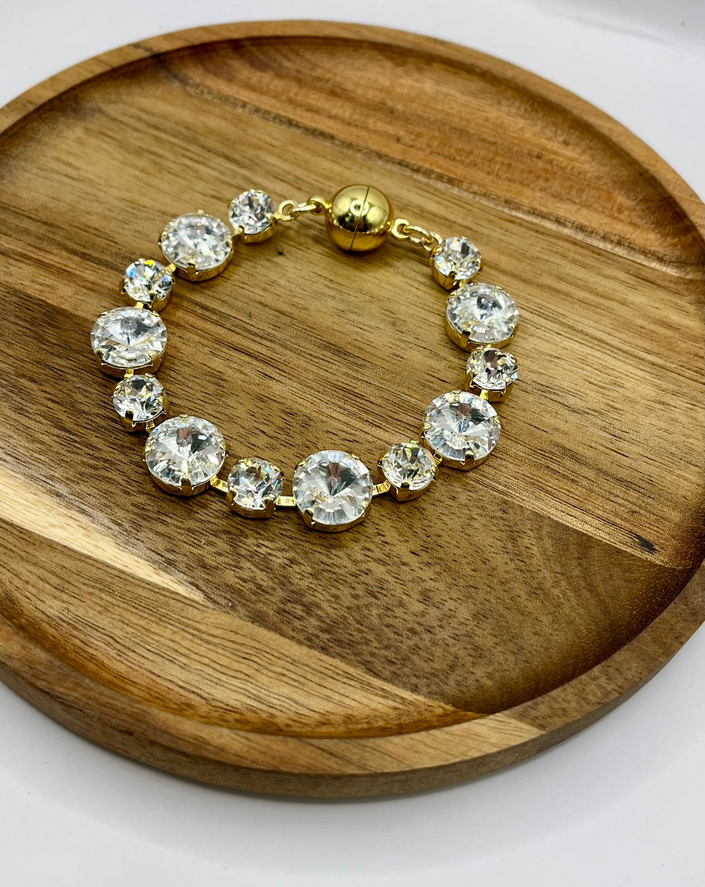 Magnetic Multi Size Crystal Bracelet- 3 colors