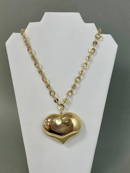 Large Chunky Heart Necklace