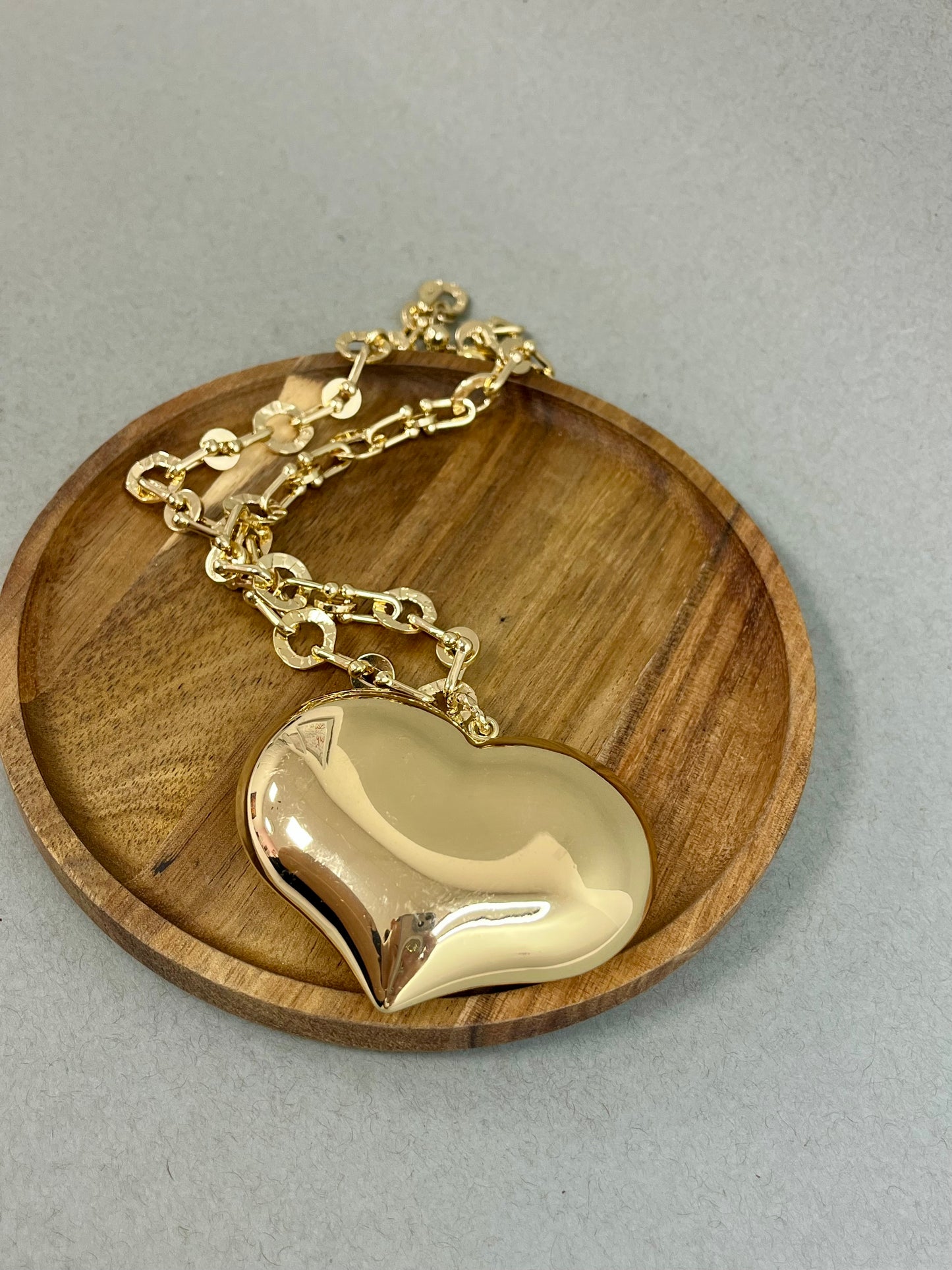 Large Chunky Heart Necklace