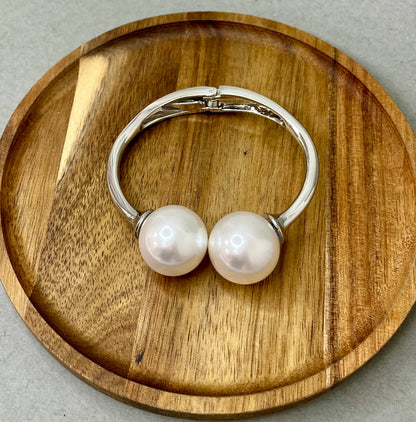 Double Pearl Clasp Bracelet