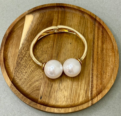 Double Pearl Clasp Bracelet