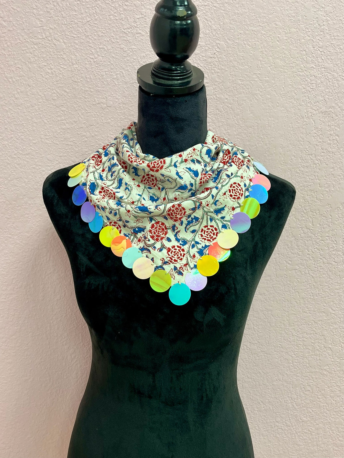 Handmade Sequin Fabric Scarf