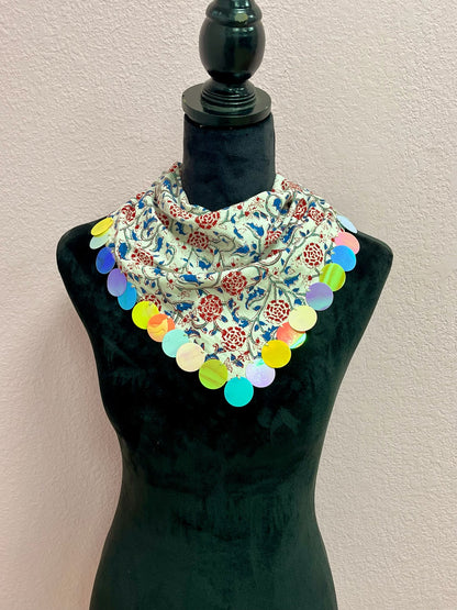 Handmade Sequin Fabric Scarf