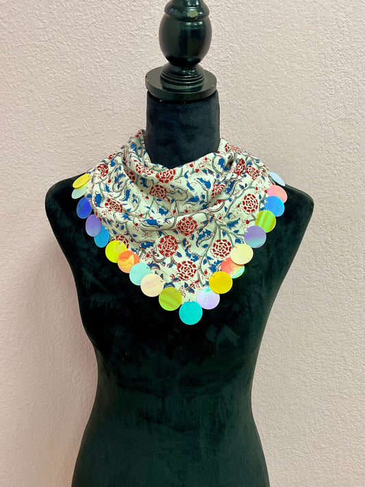 Handmade Sequin Fabric Scarf
