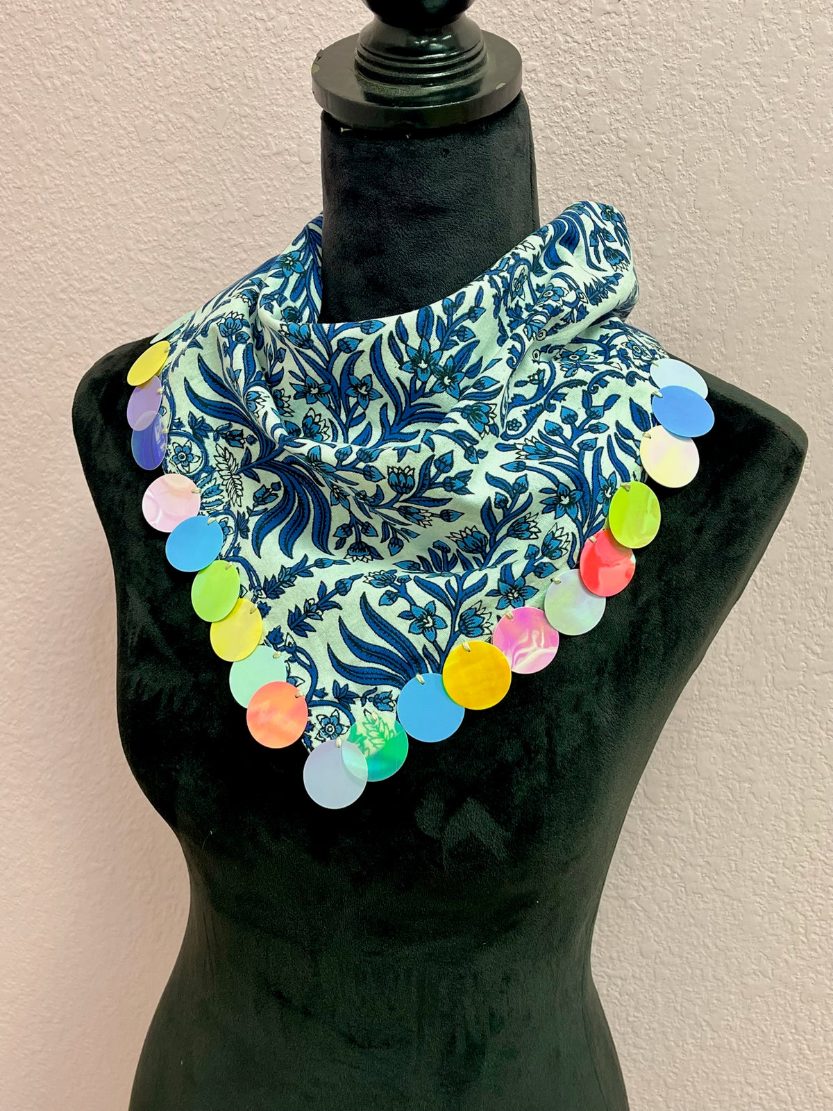 Handmade Sequin Fabric Scarf