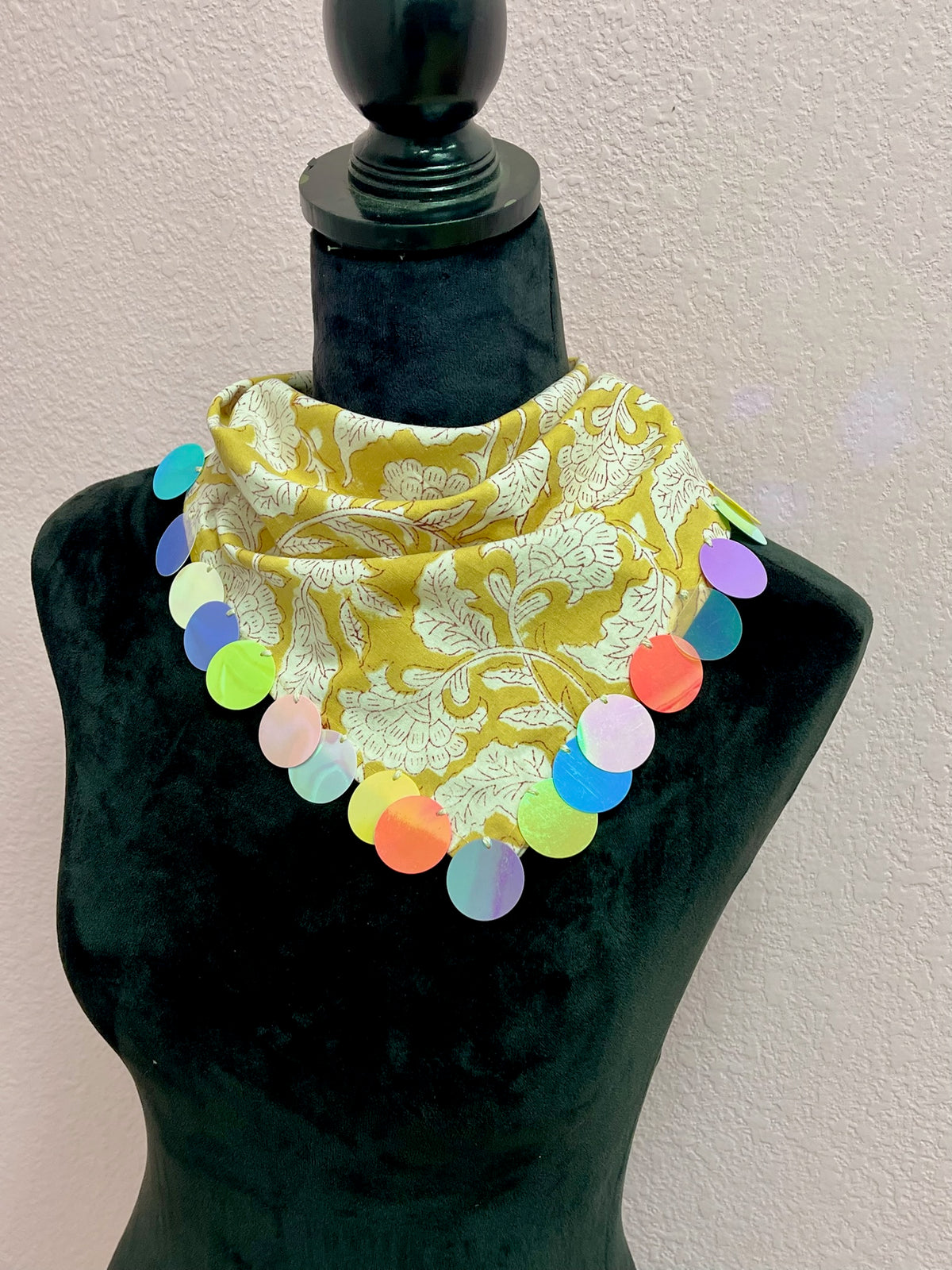 Handmade Sequin Fabric Scarf