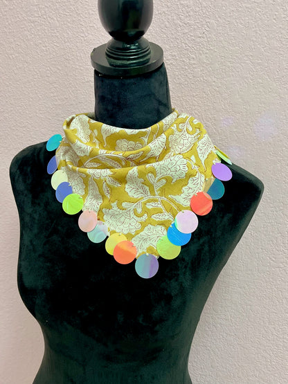 Handmade Sequin Fabric Scarf