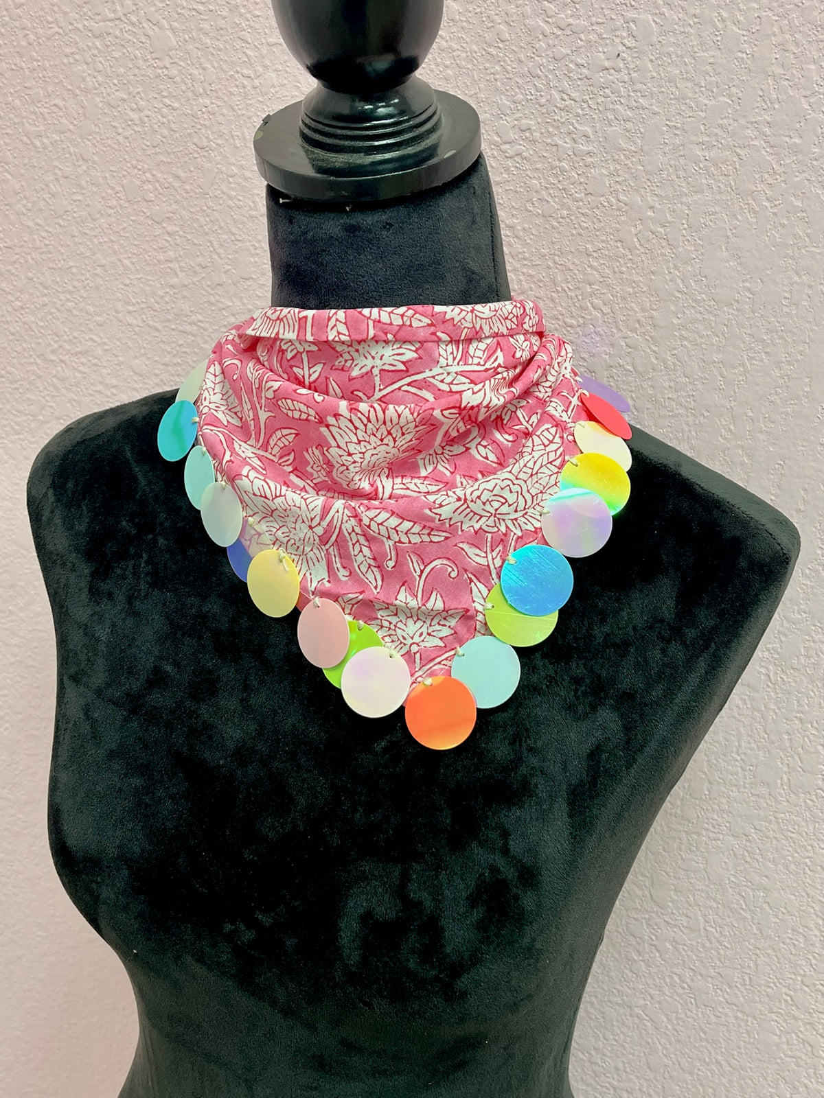 Handmade Sequin Fabric Scarf