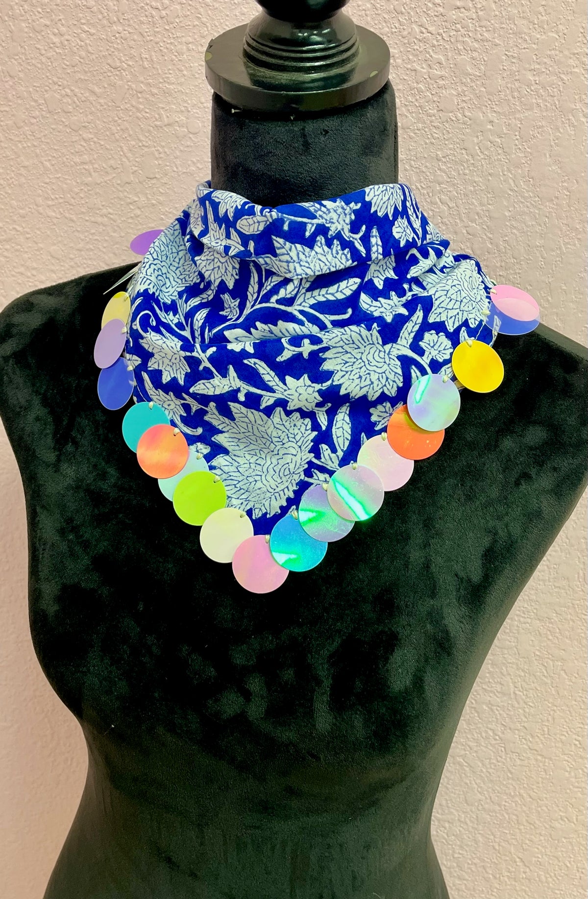 Handmade Sequin Fabric Scarf