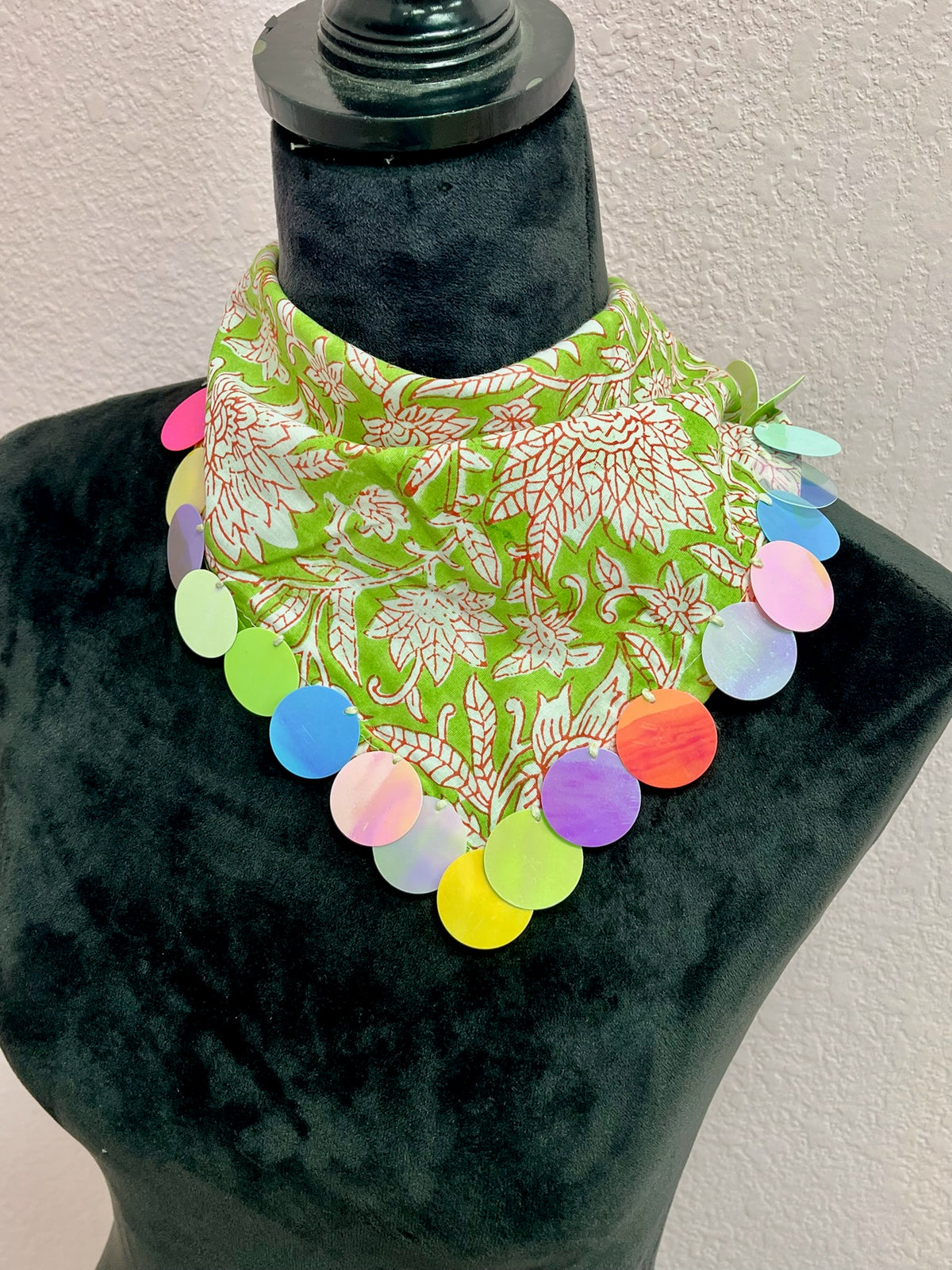 Handmade Sequin Fabric Scarf
