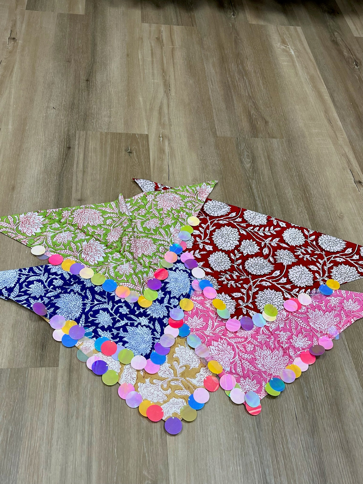 Handmade Sequin Fabric Scarf