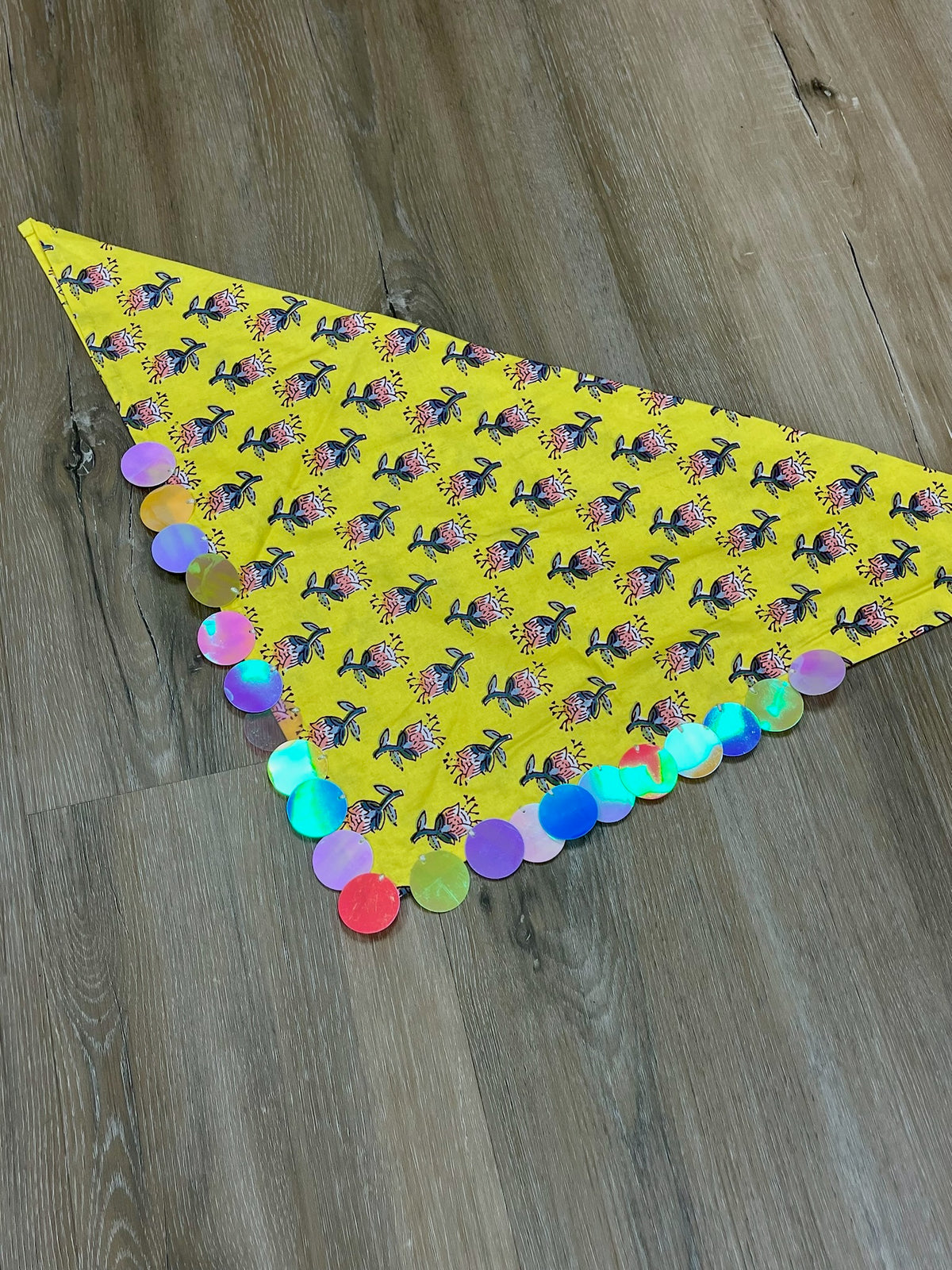 Handmade Sequin Fabric Scarf