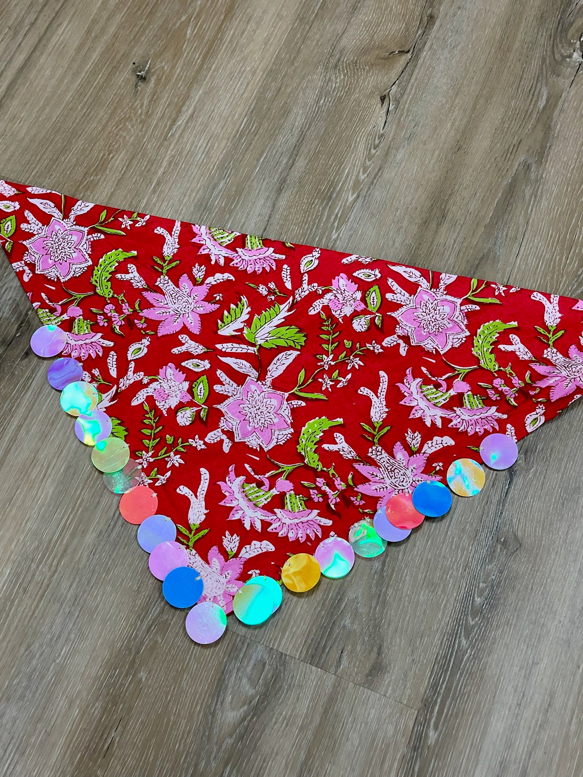 Handmade Sequin Fabric Scarf