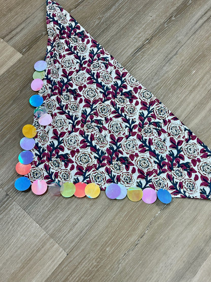 Handmade Sequin Fabric Scarf