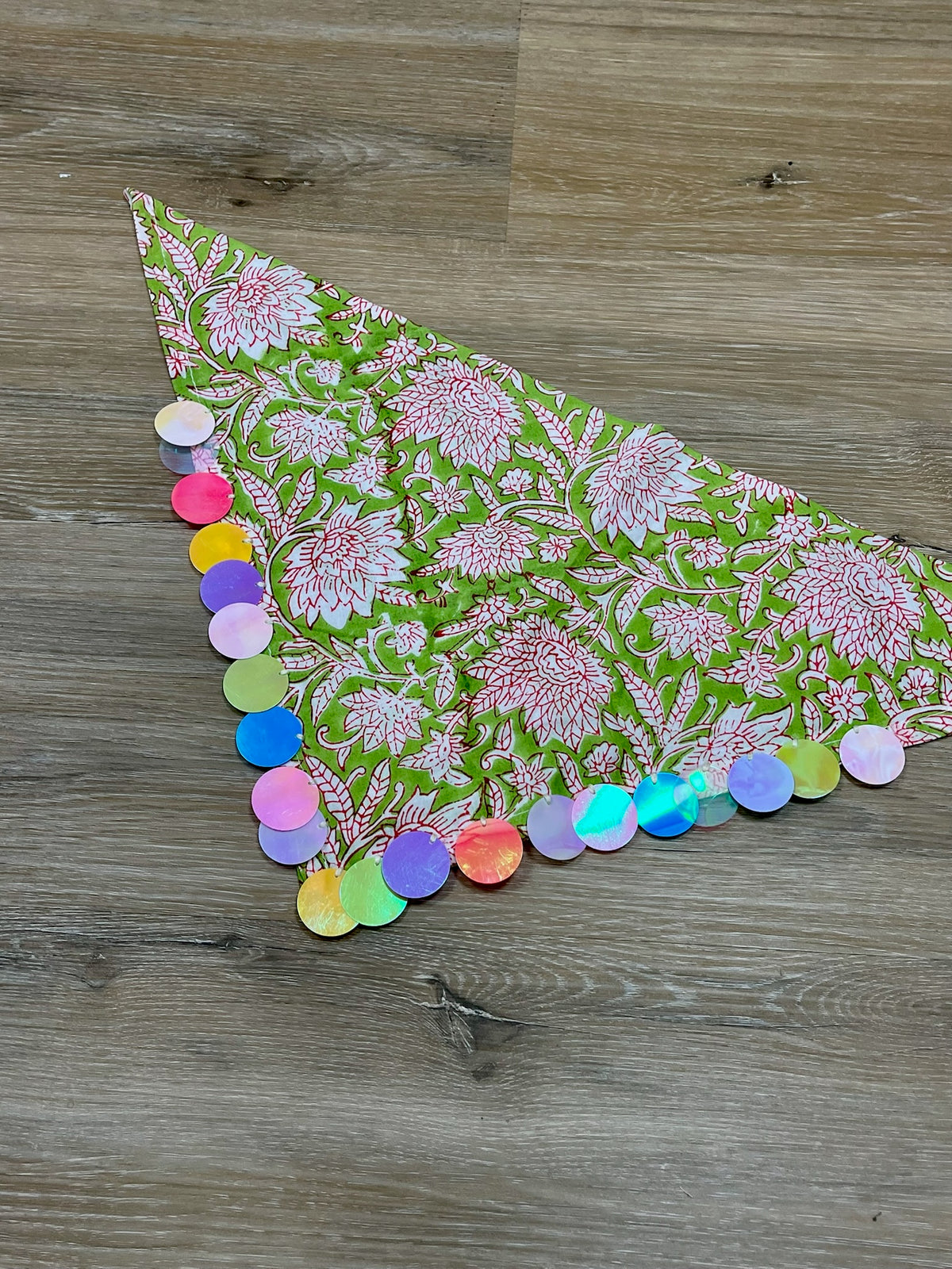 Handmade Sequin Fabric Scarf