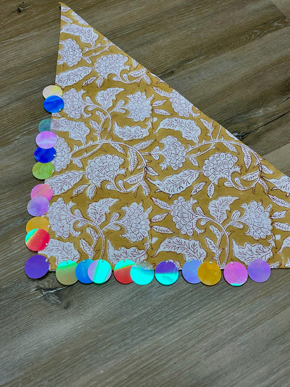 Handmade Sequin Fabric Scarf