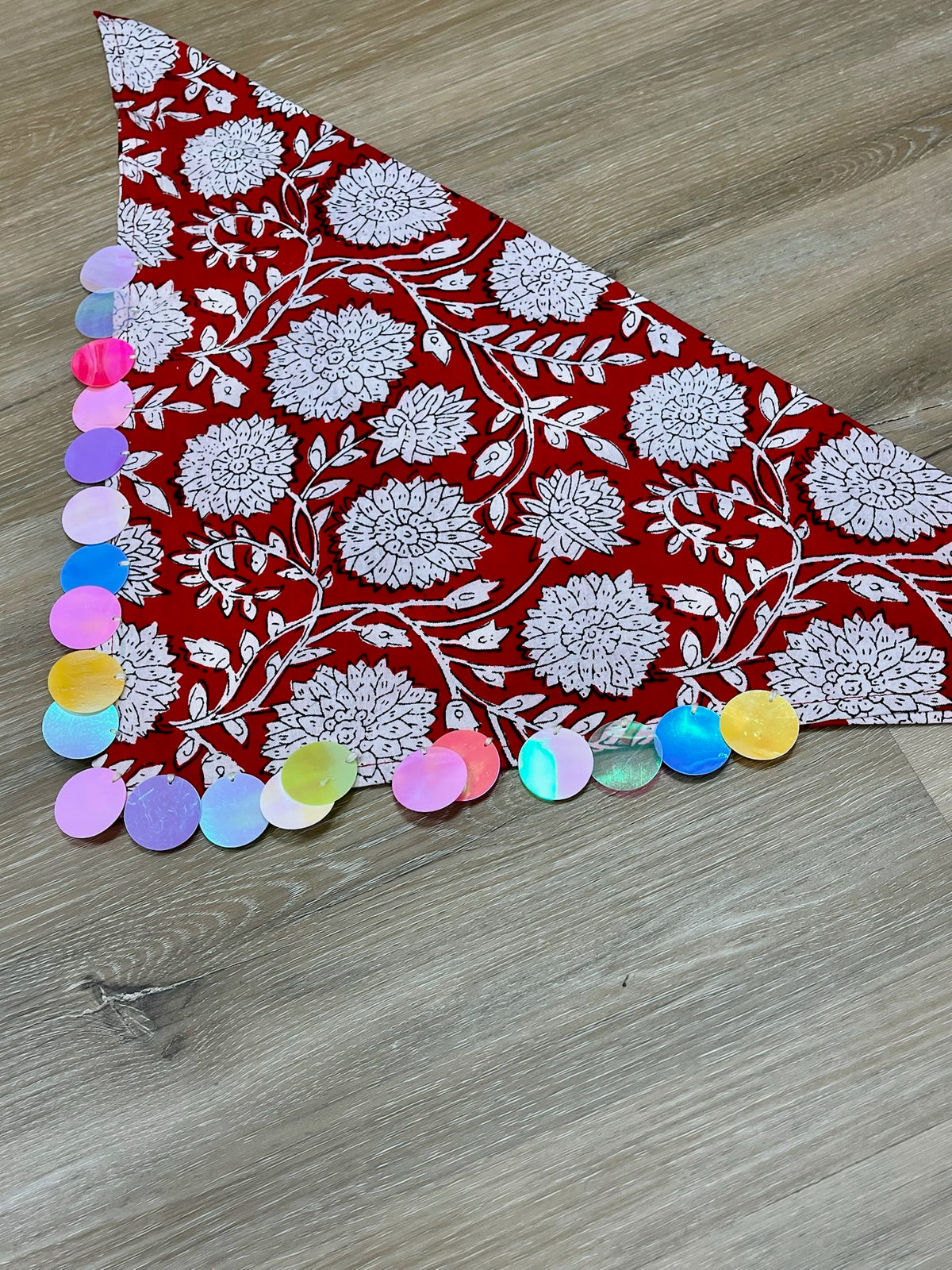 Handmade Sequin Fabric Scarf