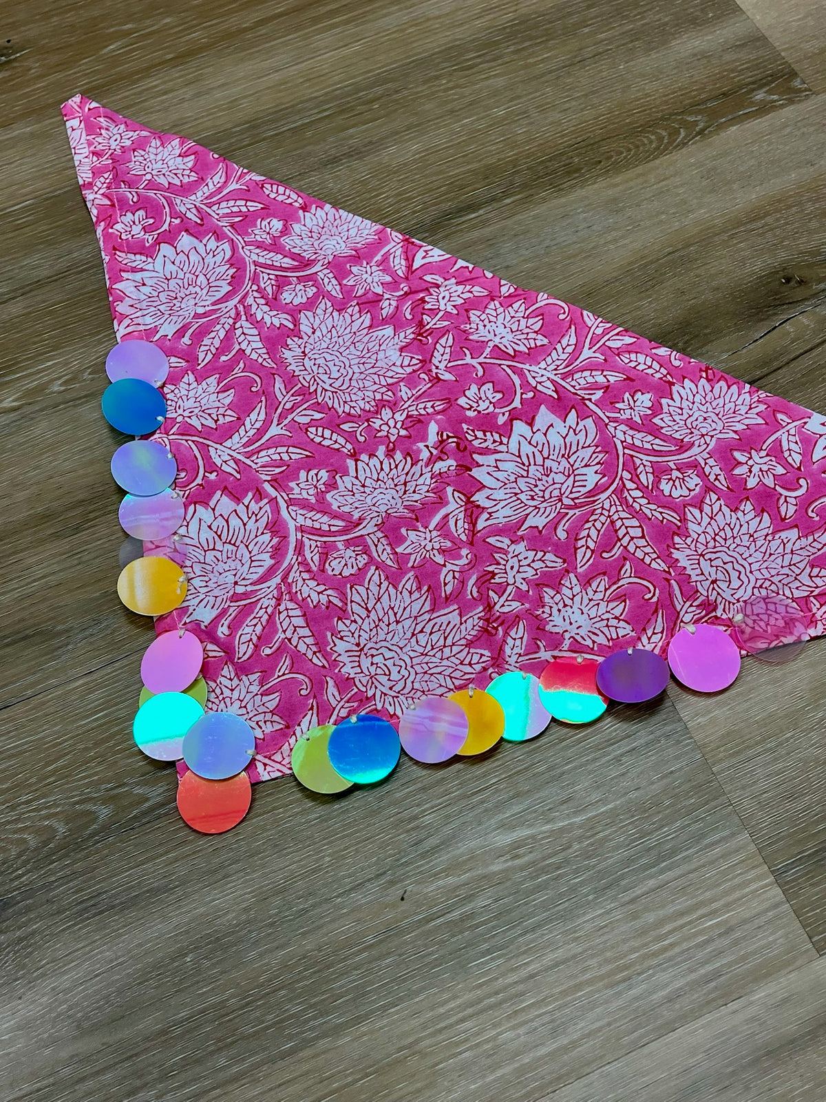 Handmade Sequin Fabric Scarf