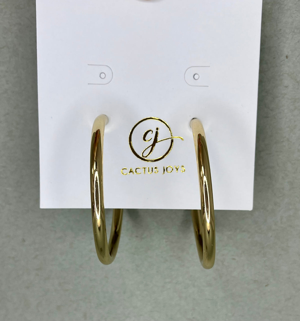 Gold Medium Solid Hoops