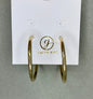 Gold Medium Solid Hoops