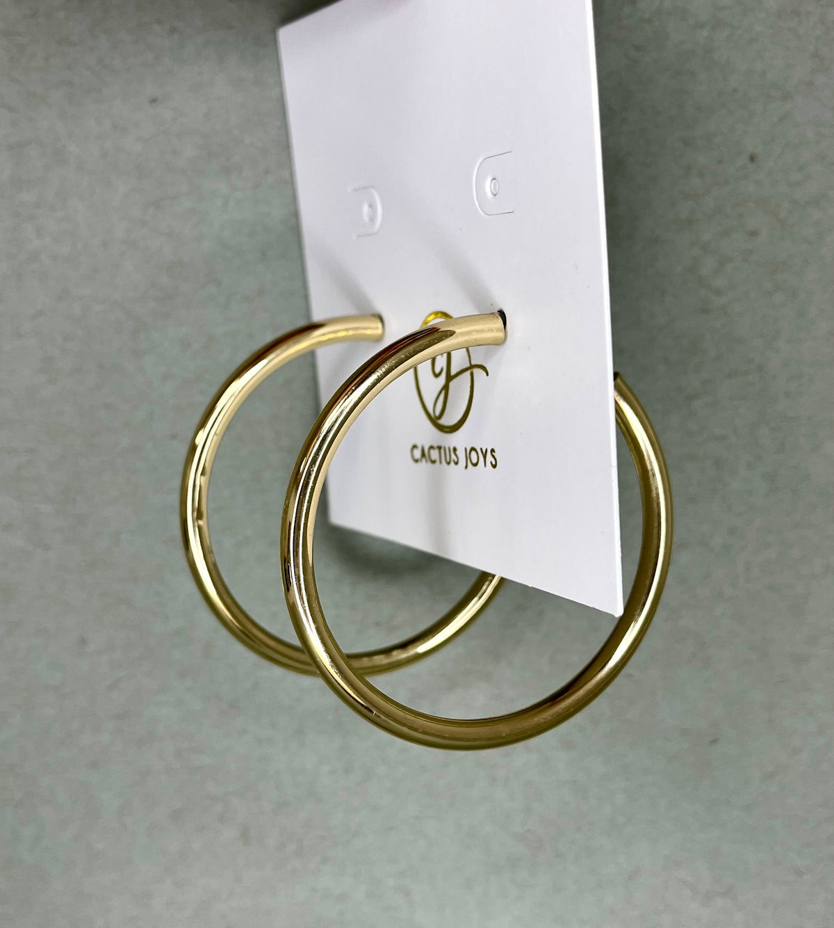 Gold Medium Solid Hoops