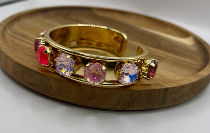 Large Pink Stone Cuff