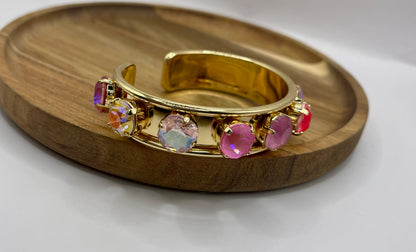 Large Pink Stone Cuff