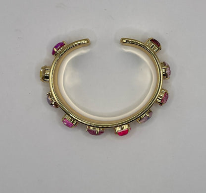 Large Pink Stone Cuff