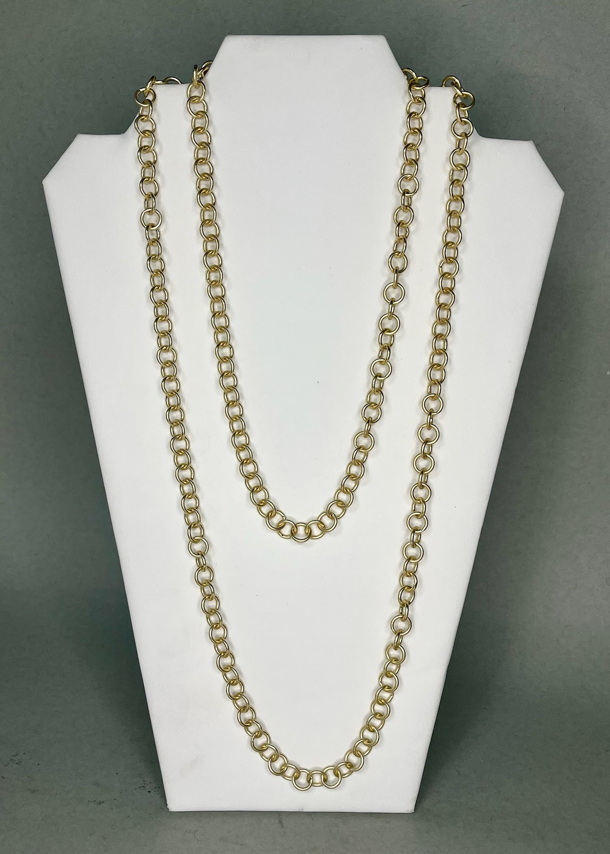 Gold Matte Medium Link Chain