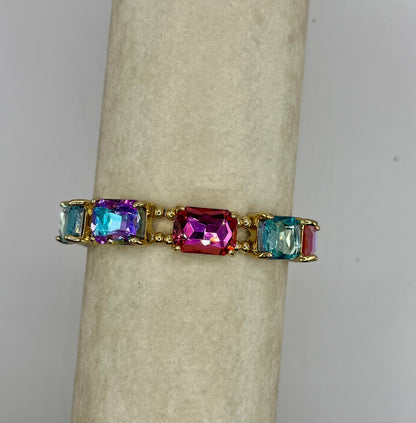 Rectangle Crystal Bracelet Colorful