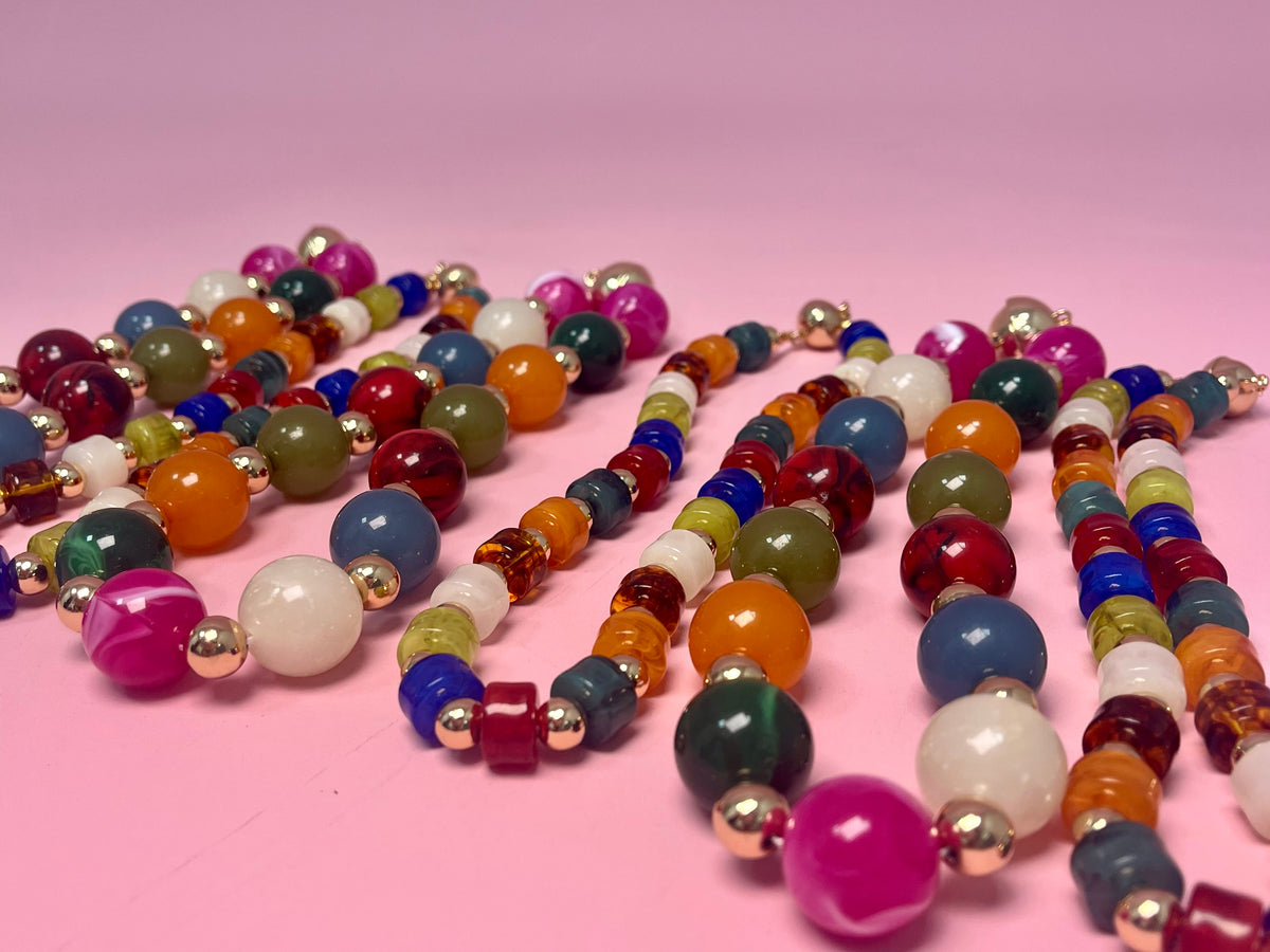 Large Colorful Bead Magnetic Necklace