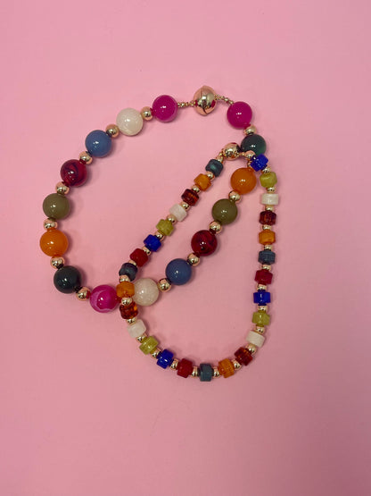 Large Colorful Bead Magnetic Necklace