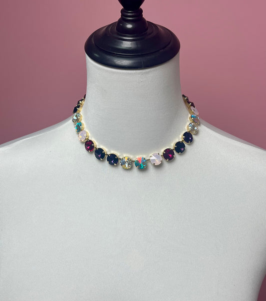 Ruby Mix Large Crystal Magnetic Necklace