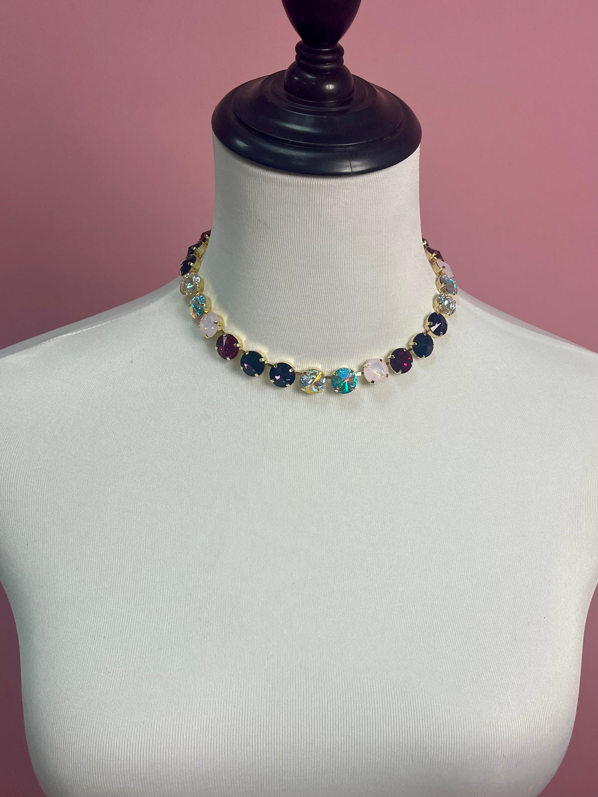 Ruby Mix Large Crystal Magnetic Necklace